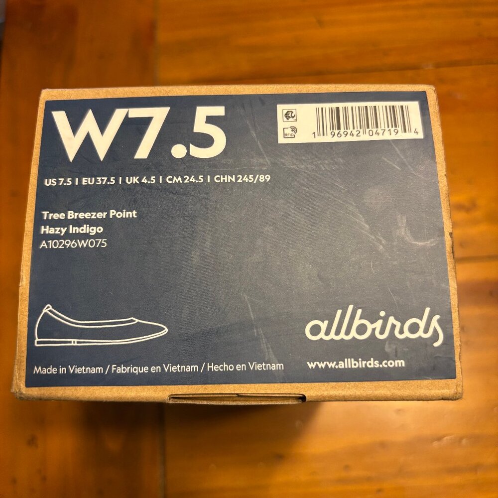 Allbirds Tree Breezer Point (7.5) NIB